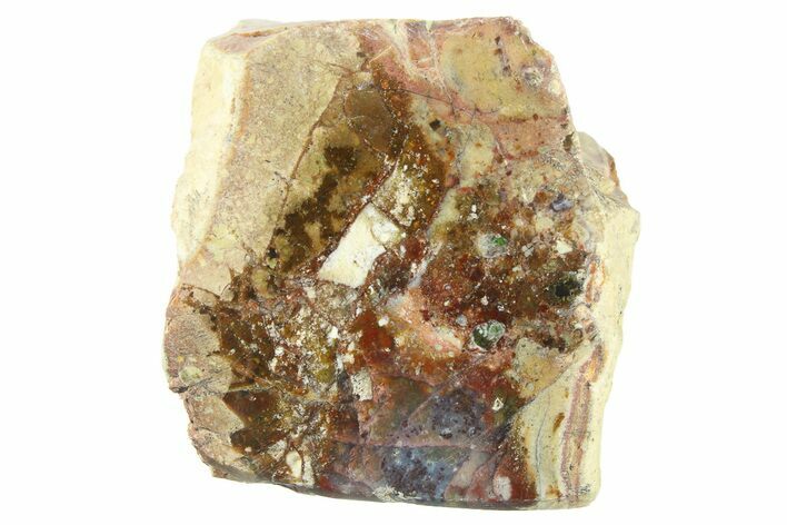 Polished Colorful Agate with Native Copper - Java, Indonesia #271525